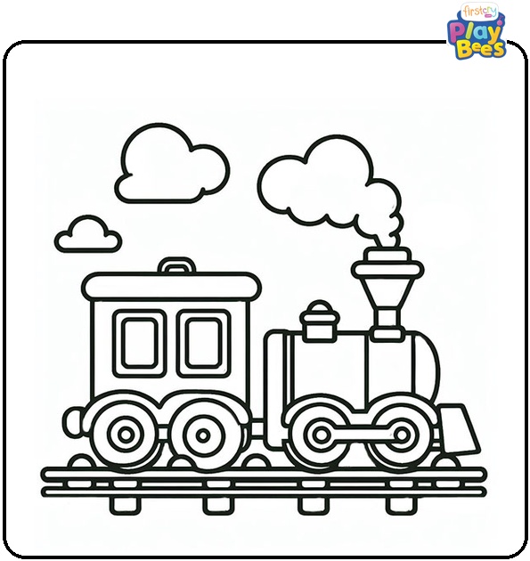 Toy Train Coloring Page