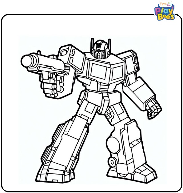 Transformer Putting Down The Gun Coloring Page