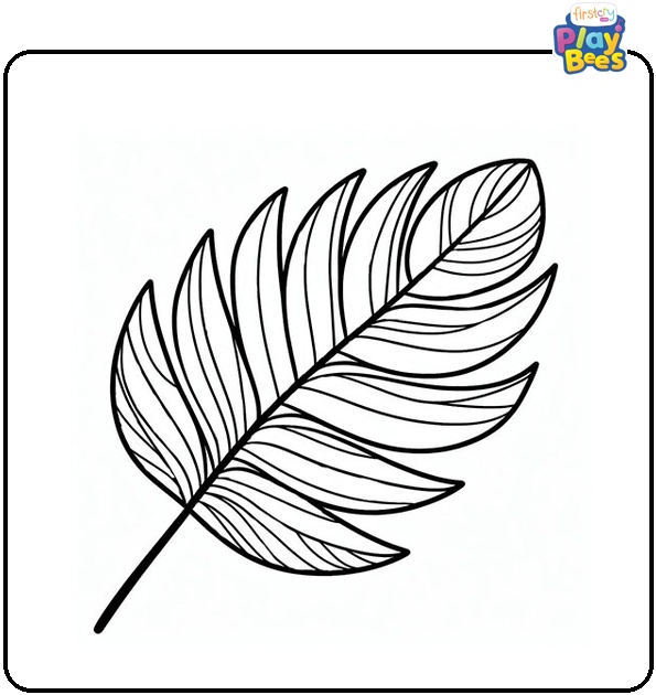 Tropical Leaf Coloring Page Tropical Leaf Coloring Page