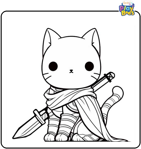 Warrior Cat Coloring Page Warrior Cat Coloring Page