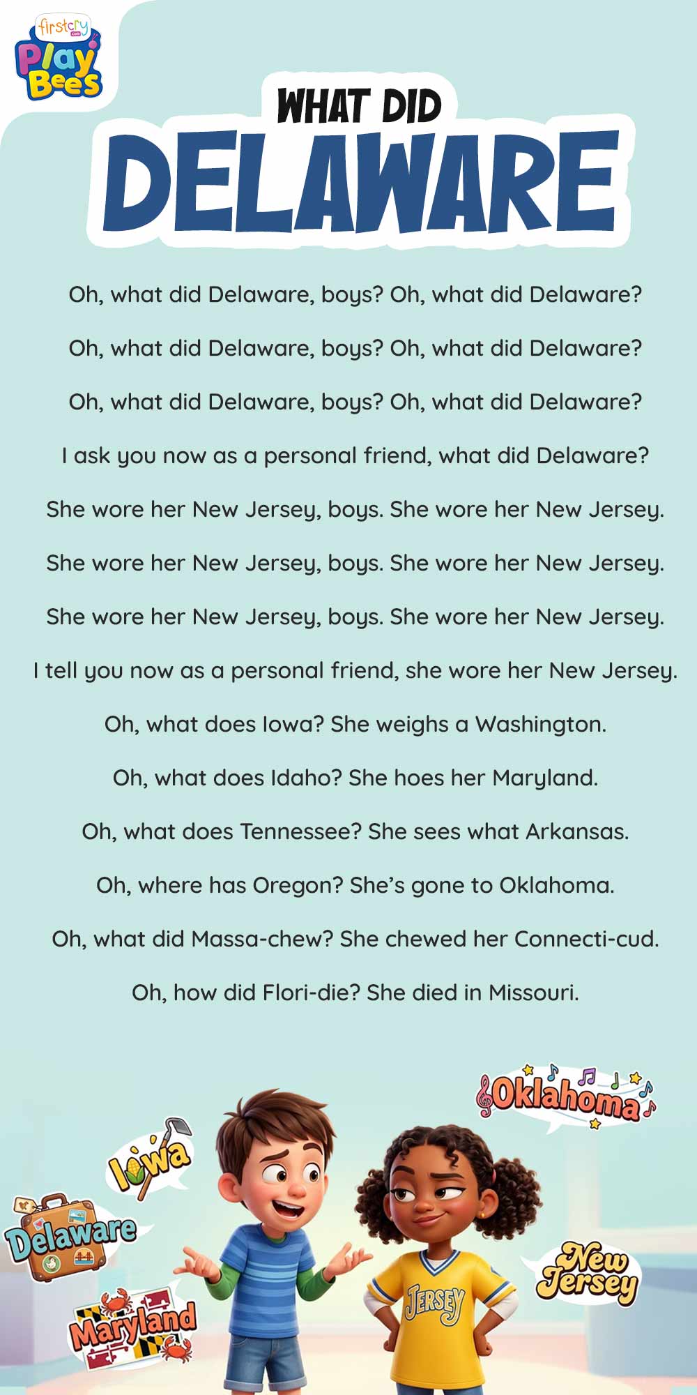 What Did Delaware Song Lyrics