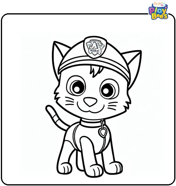 Wild Cat Paw Patrol Coloring Page