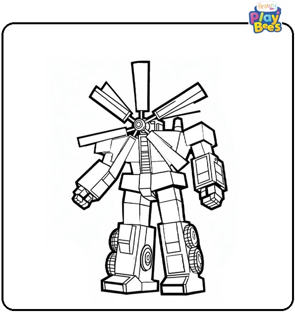 Windmill Transformers Coloring Page