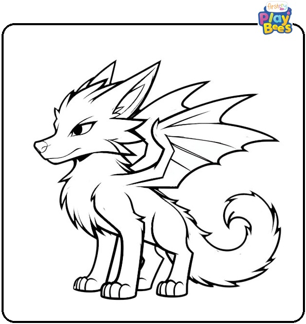 Wolf Dragon Coloring Page Wolf Dragon Coloring Page