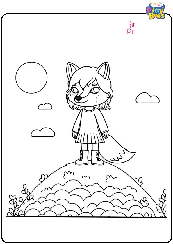 Wolf Girl Warrior Coloring Page Wolf Girl Warrior Coloring Page