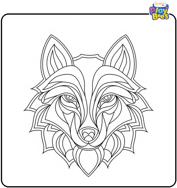 Wolf Mandala Coloring Page Wolf Mandala Coloring Page