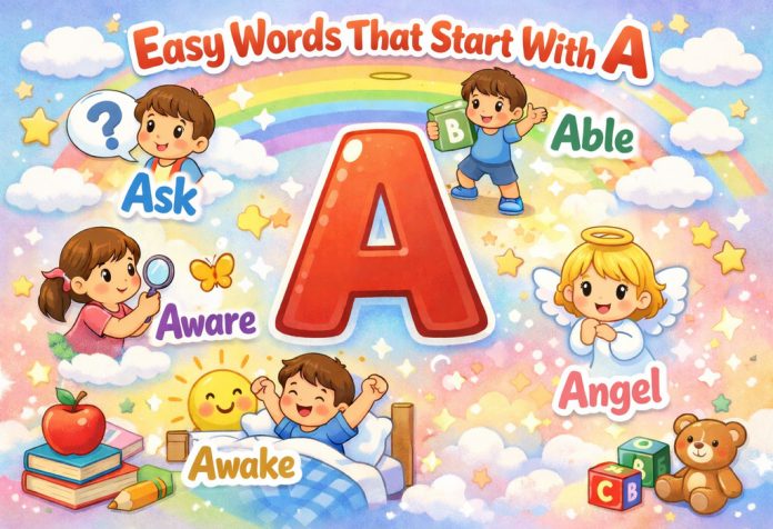 Words That Start With A for Kids