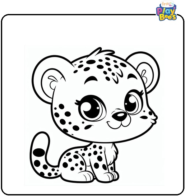 Cartoon Cheetah Coloring Page Cartoon Cheetah Coloring Page