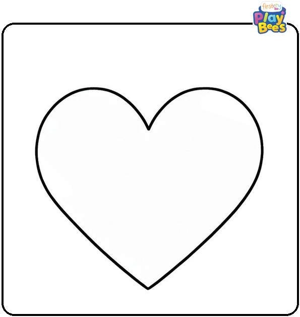 Easy Heart Coloring Page