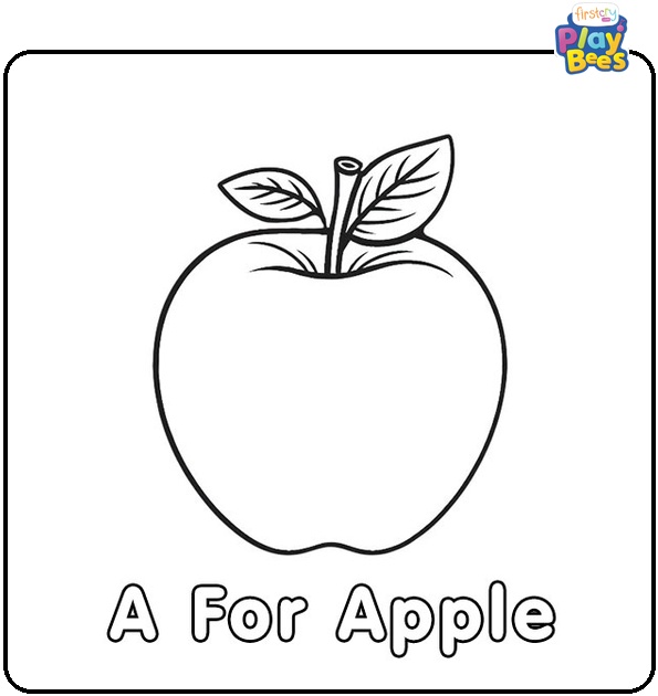 A for Apple Coloring Pages