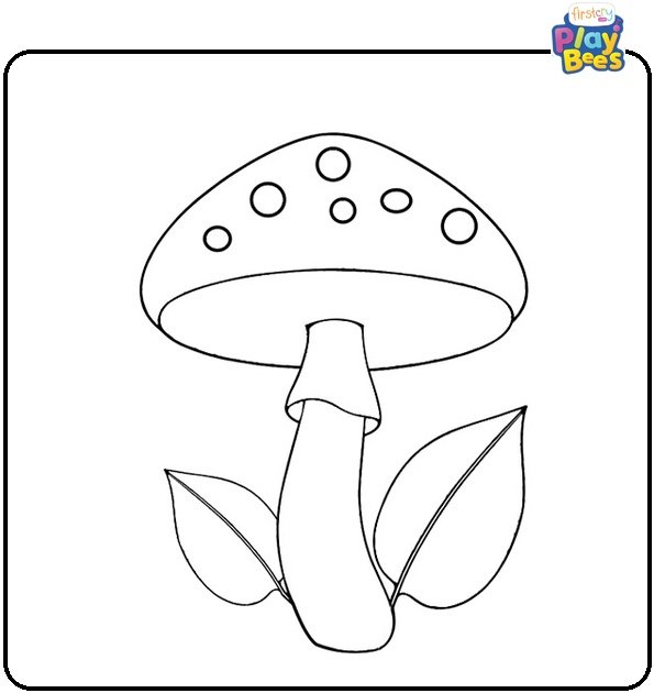Aesthetic Mushroom Coloring Page