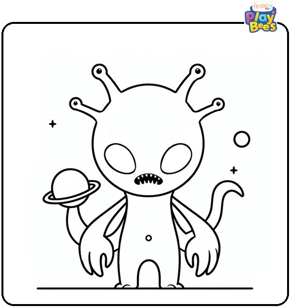 Alien Monster Coloring Page