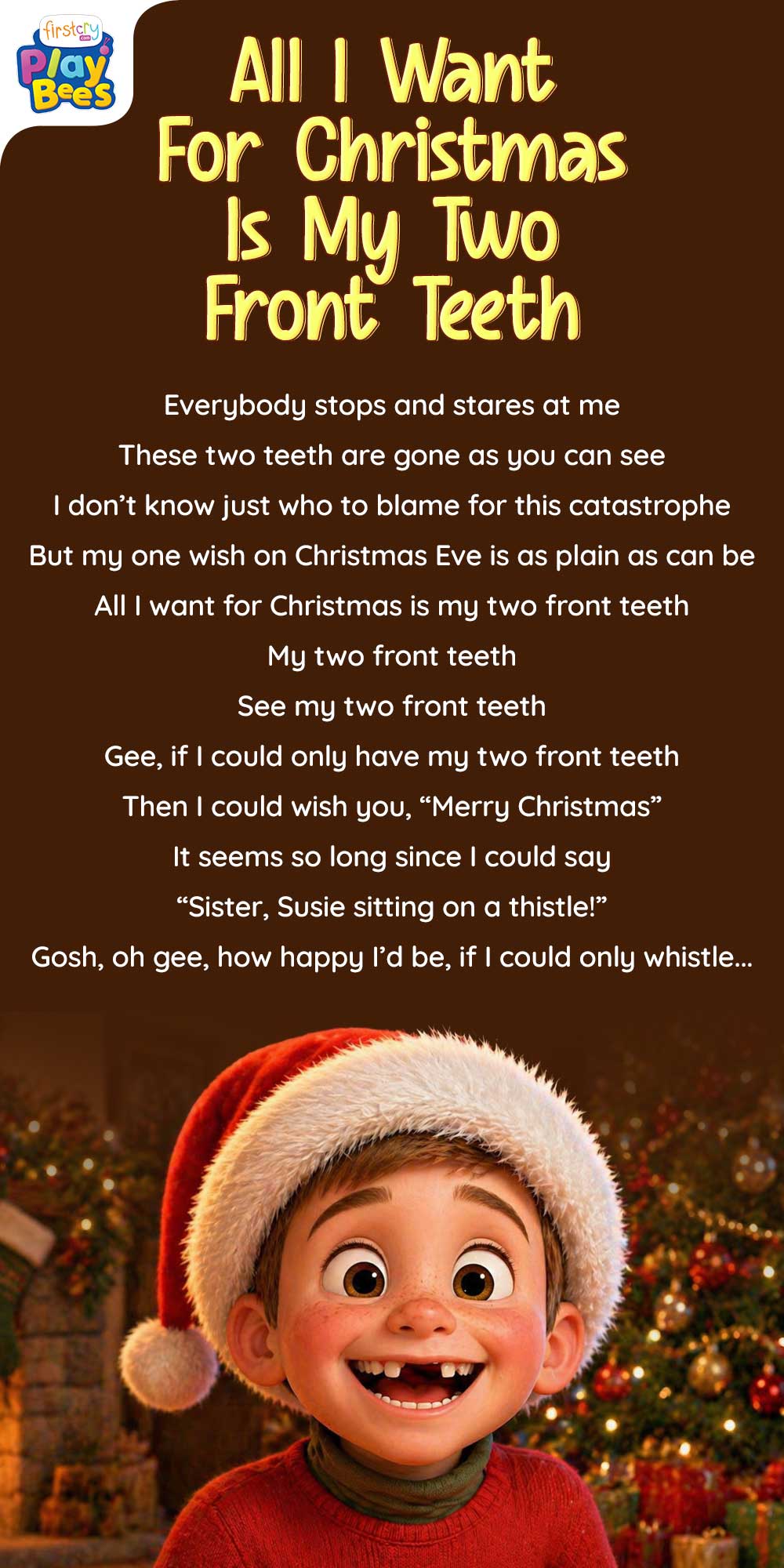 All I Want For Christmas Is My Two Front Teeth Song Lyrics