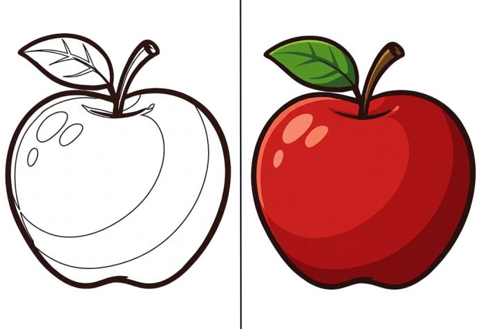 Apple Coloring Pages – Free Printable Sheets & Pictures