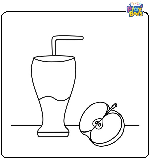 Apple Juice Coloring Pages