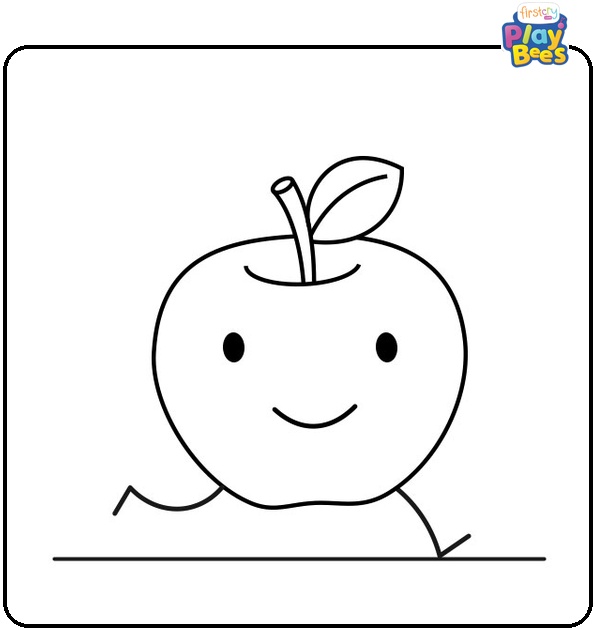 Apple Running Coloring Pages