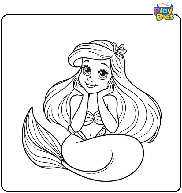 Ariel the Little Mermaid Coloring Page