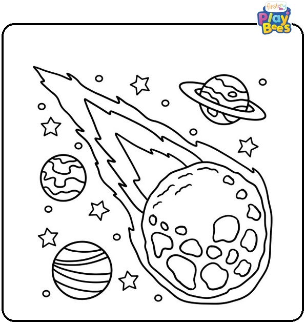 Asteroid Coloring Page