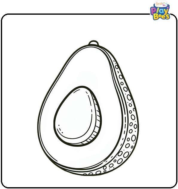 Avocado Coloring Page