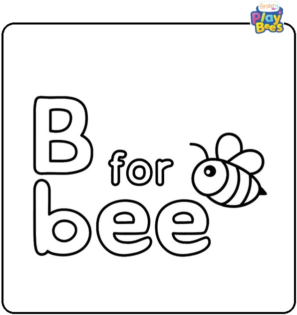 ‘B' For Bee Coloring Page