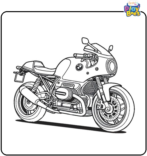 BMW Motorcycle Coloring Page