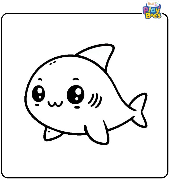 Baby Shark Colouring Page