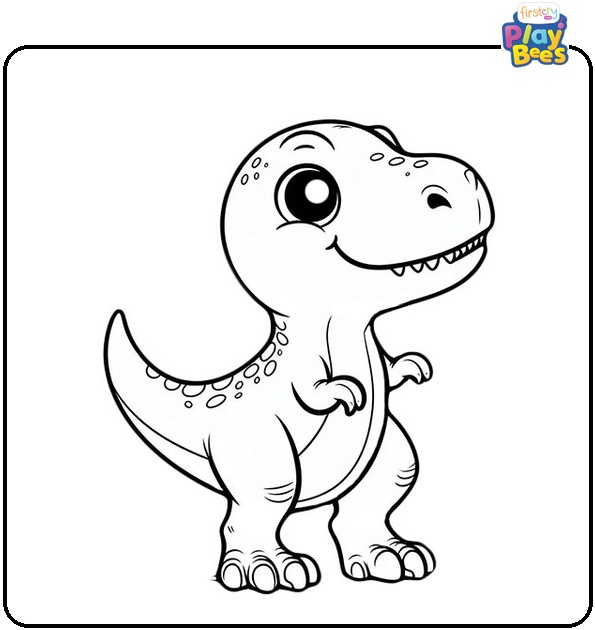 Baby T-Rex Coloring Page
