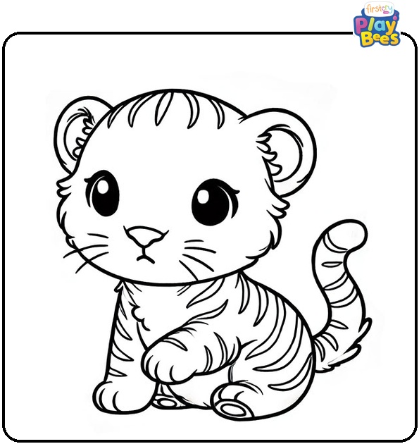 Baby Tiger Coloring Page