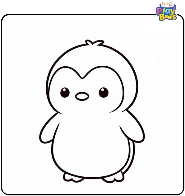 Baby Penguin Coloring Page