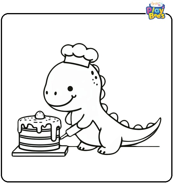 Baker Tyrannosaurus Coloring Page