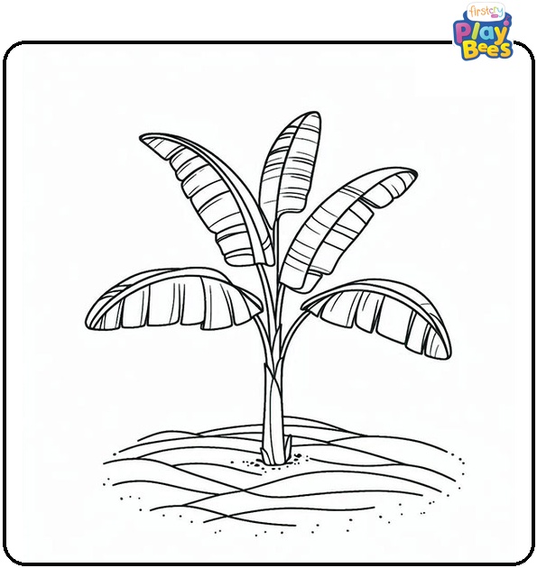 Banana Tree Coloring Page