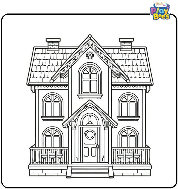 Barbie Dream House Coloring Page