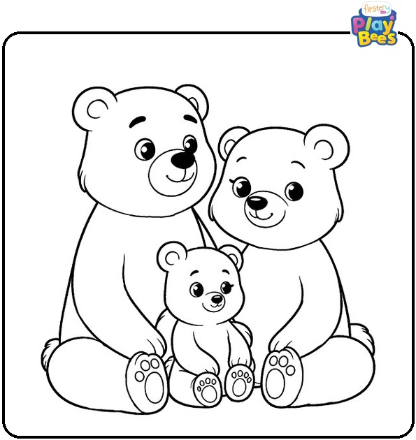 Bear Family Coloring Page