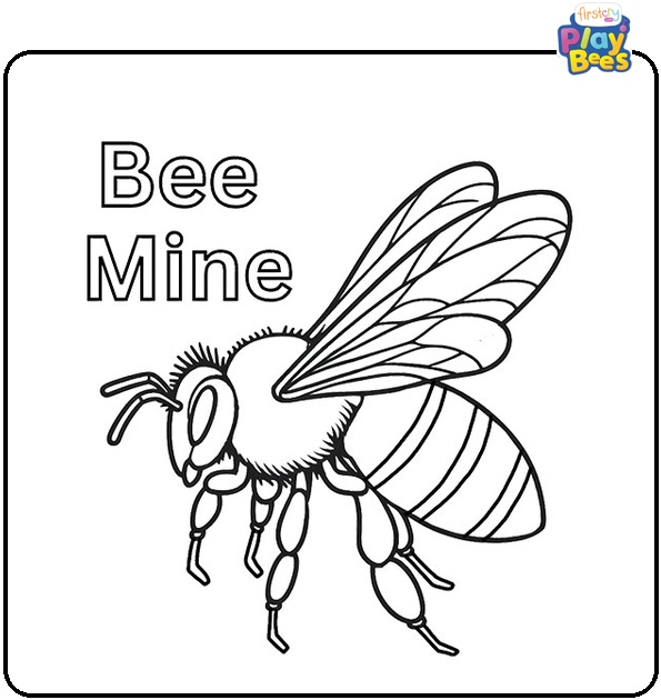 Bee Mine Coloring Page