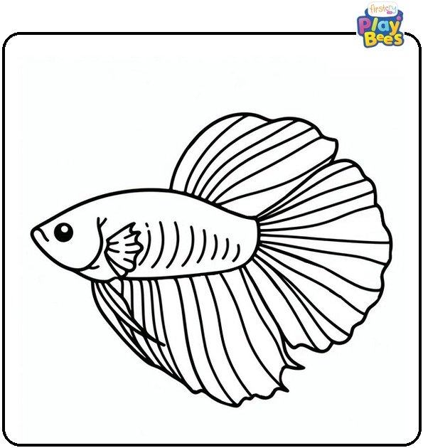 Betta Fish Coloring Page Betta Fish Coloring Page