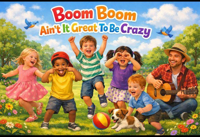 Boom Boom Ain’t It Great To Be Crazy Nursery Rhyme With Lyrics