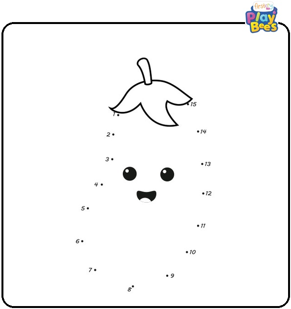 Brinjal (Eggplant) Dot to Dot Coloring Page