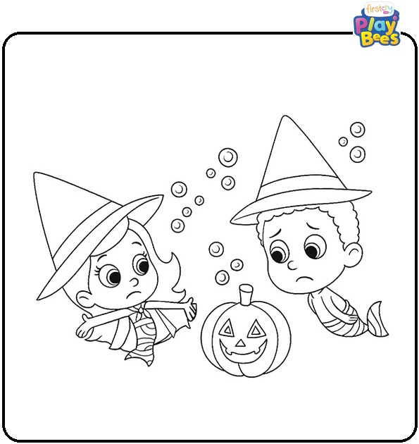 Bubble Guppies at Halloween Bubble Guppies Coloring Page Bubble Guppies at Halloween Bubble Guppies Coloring Page