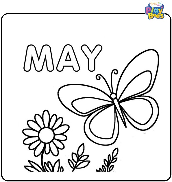 Butterfly May Coloring Page