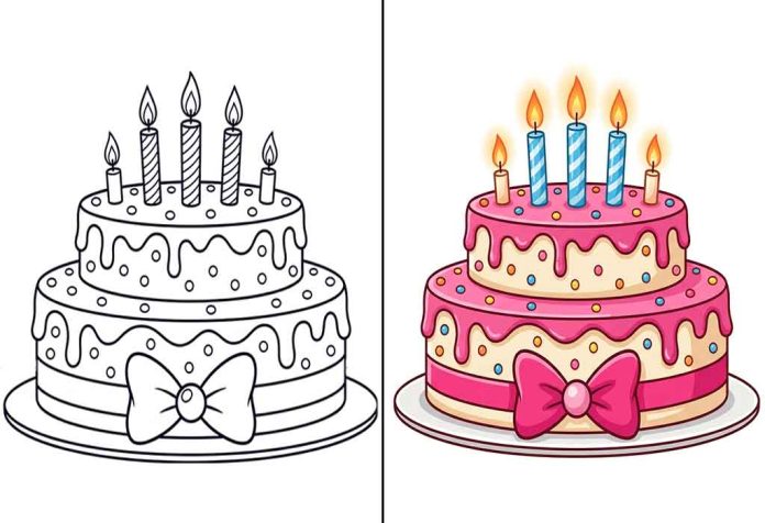 Cake Coloring Pages – Free Printable Sheets & Pictures