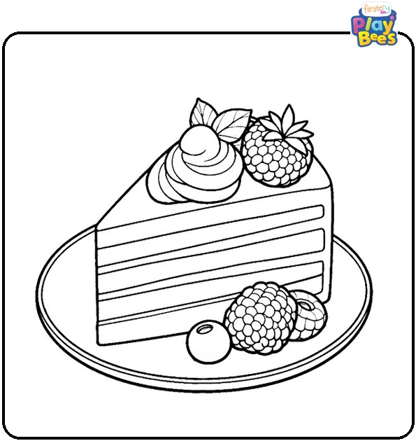 Cake Slice Coloring Page