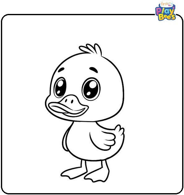 Cartoon Duck Coloring Page