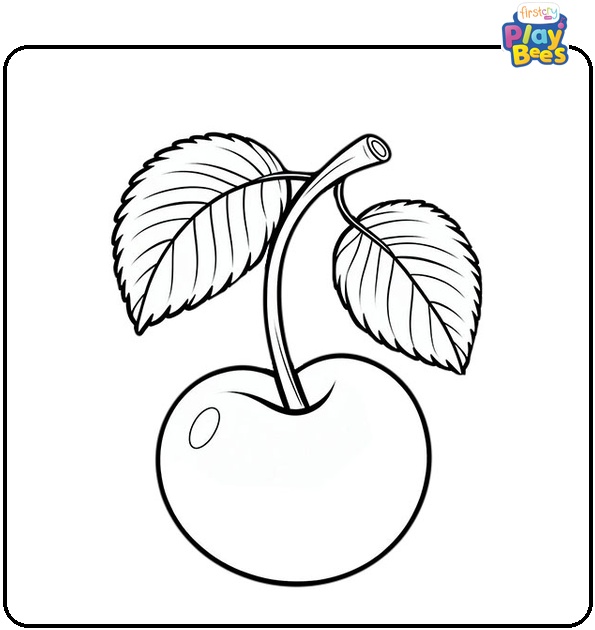 Cherry Coloring Page