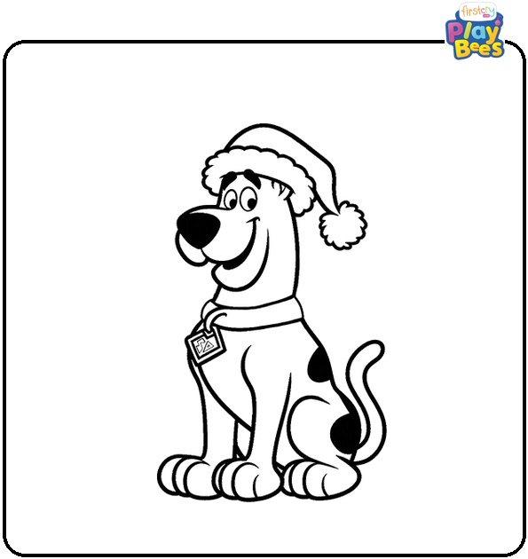 Christmas Scooby Doo Coloring Page