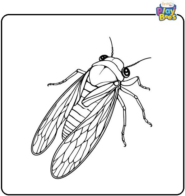 Cicadas Coloring Page Cicadas Coloring Page