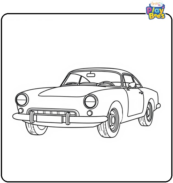 Classic Car Coloring Page