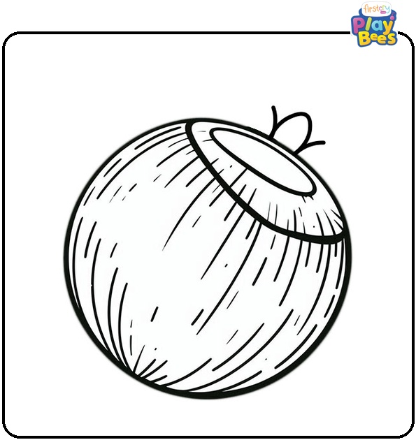 Coconut Coloring Page