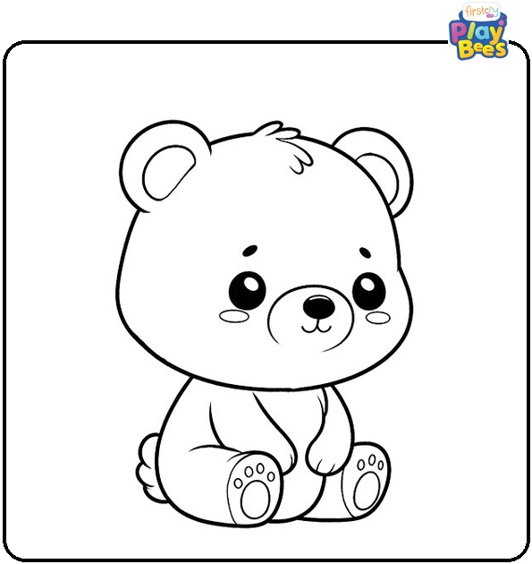 Cute Bear Coloring Page