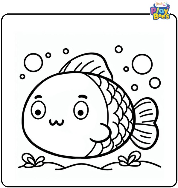 Cute Fish Coloring Page Cute Fish Coloring Page