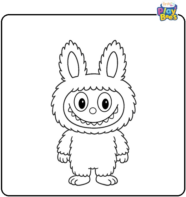 Cute Labubu Coloring Page Cute Labubu Coloring Page
